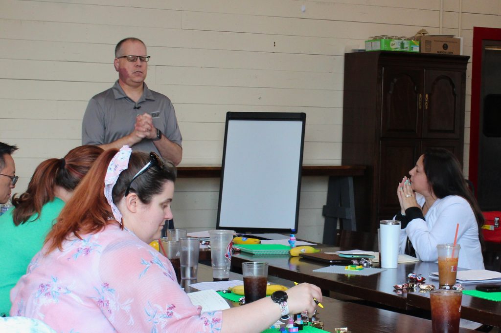 Ryan Holck teaching a breakout session for a small group